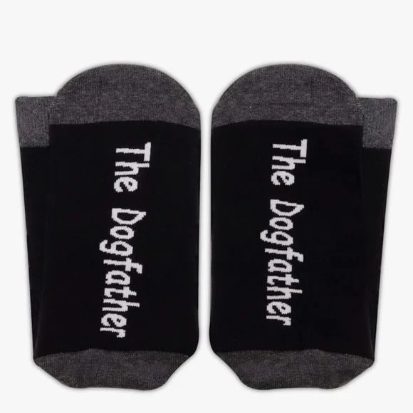 🆕️ "Dogfather" Socks - Black With Grey - Fits All! - Picture 6 of 10